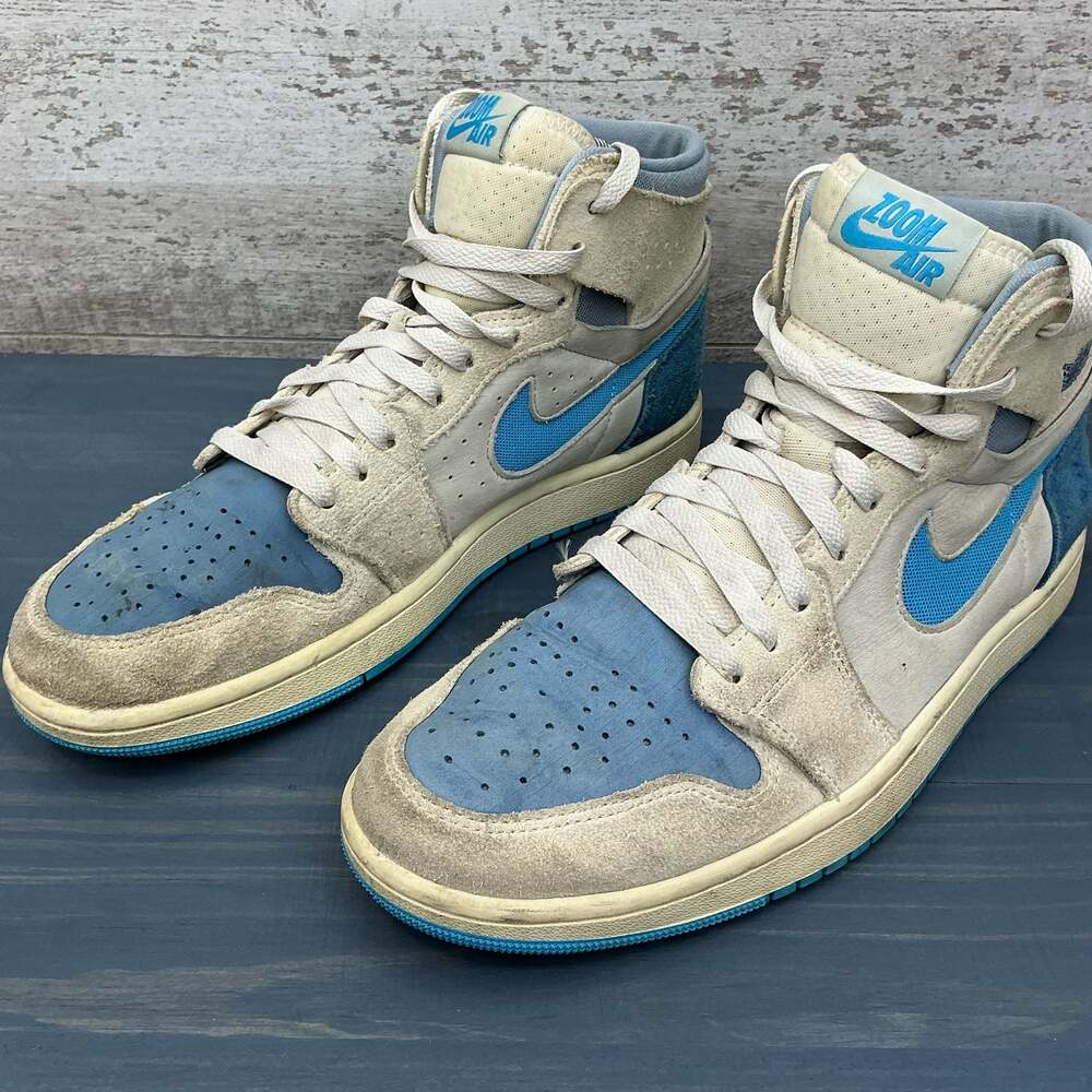 Jordan 1 High Zoom CMFT 2 Sail Dk Powder Blue DV1307-104 Men's Size 10 - Picture 2 of 10